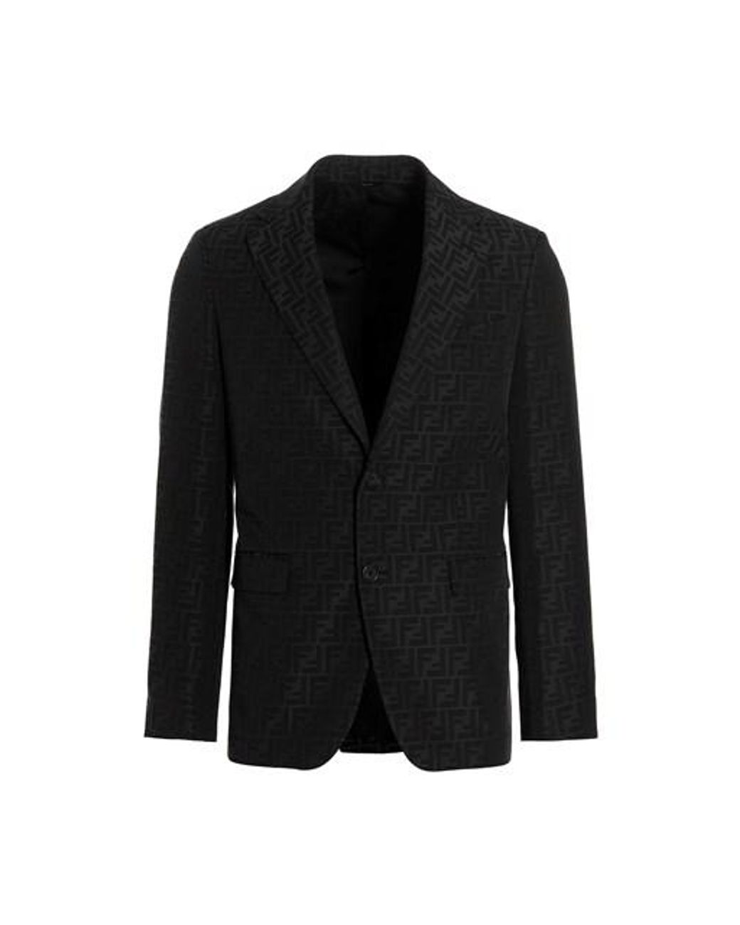 Fendi Logo Blazer Jacket in Black for Men | Lyst
