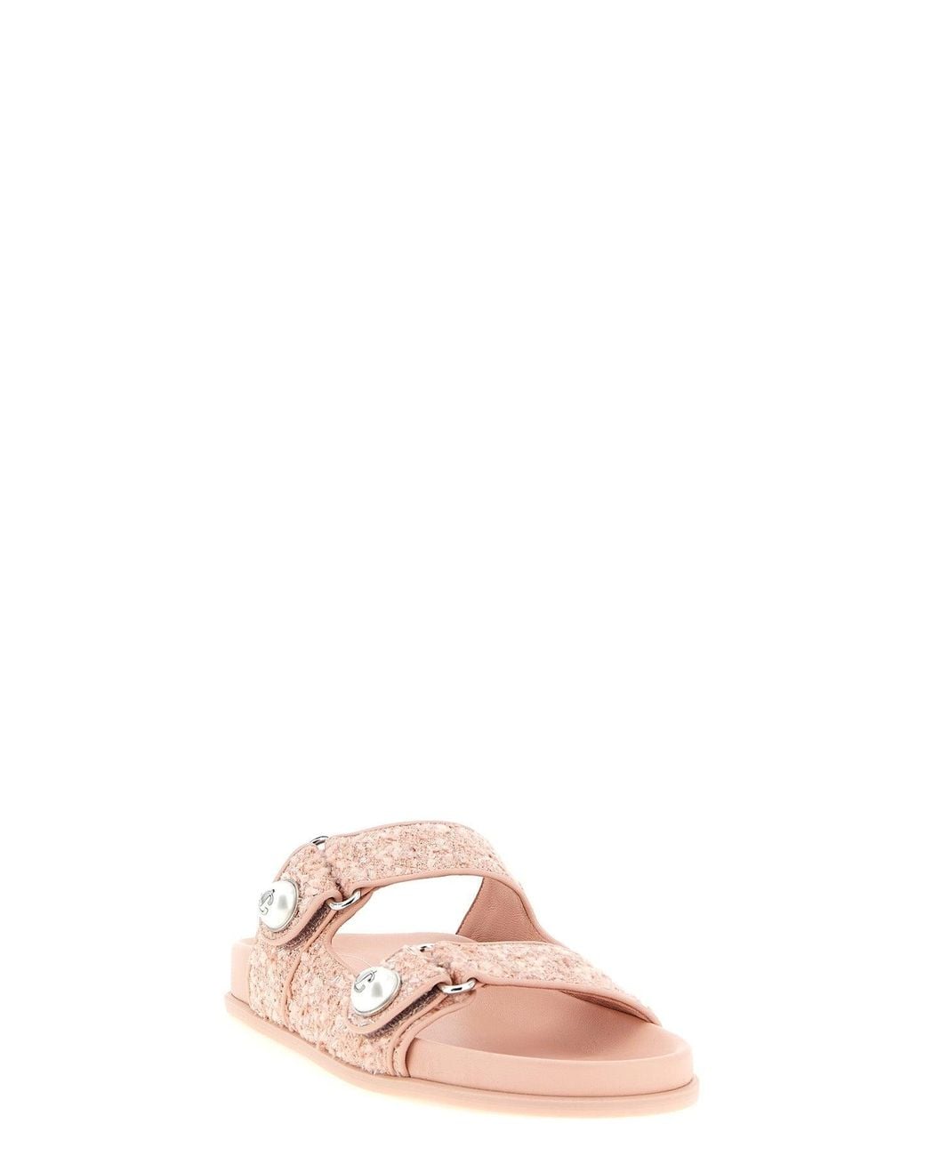 Jimmy Choo Pink 'Fayence' Tweed Sandal