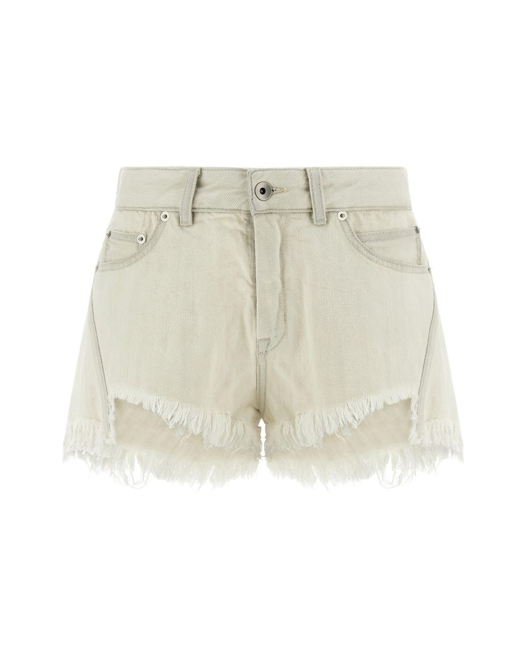 Rick Owens Natural 'bias Cutoffs' Shorts