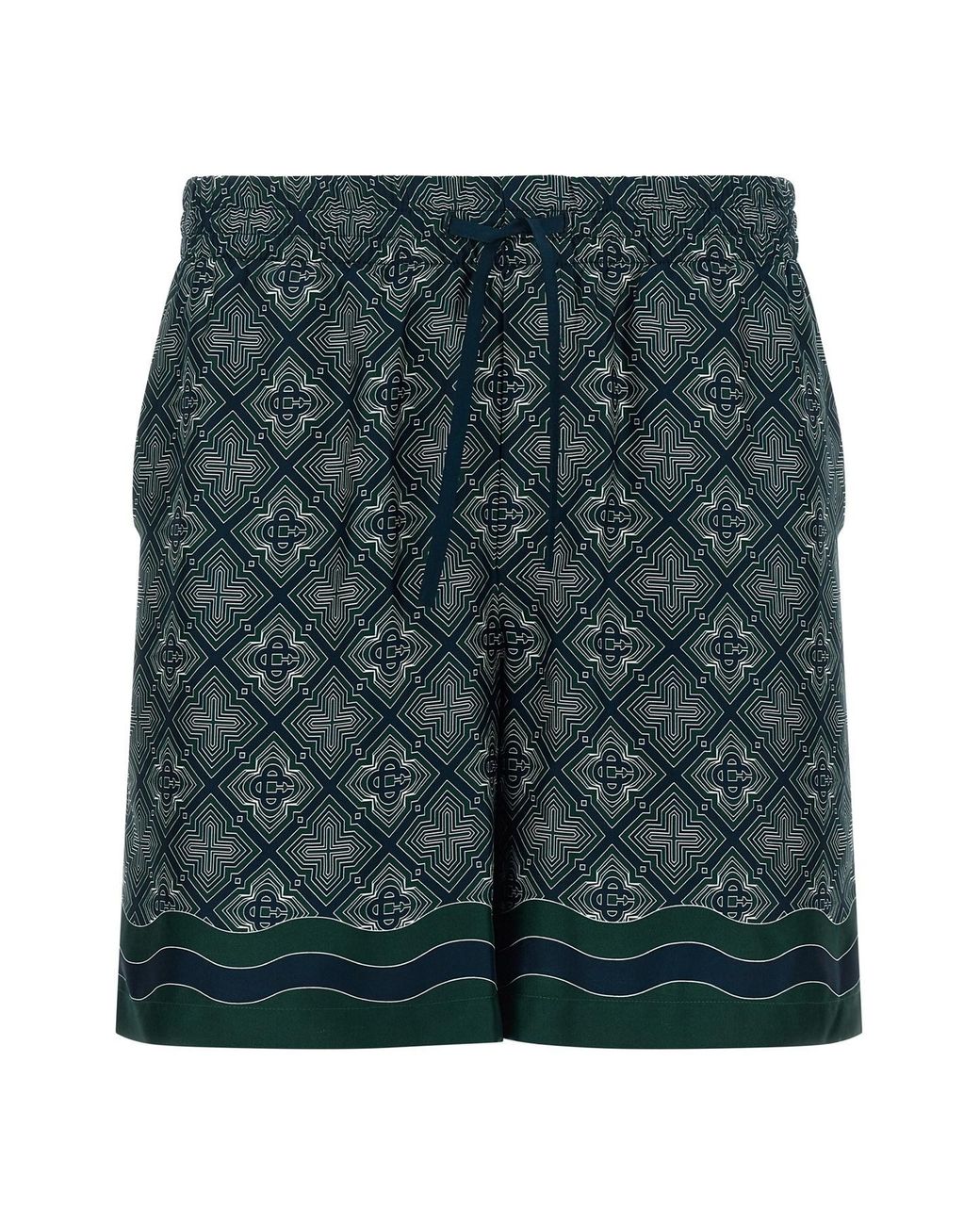 Casablanca Green 'radiating Monogram' Shorts for men