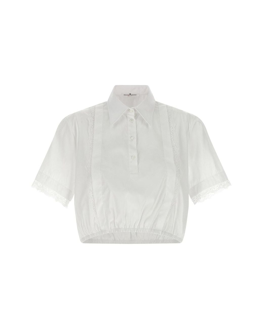 Ermanno Scervino White Lace Insert Shirt