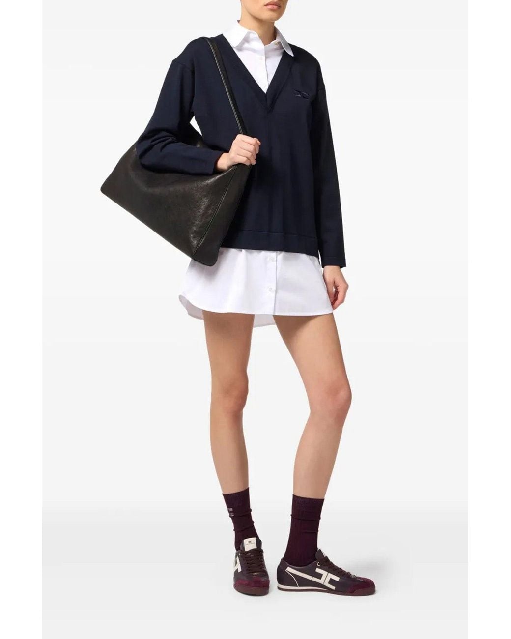 Elisabetta Franchi Blue Dress 'Multi-Layered'