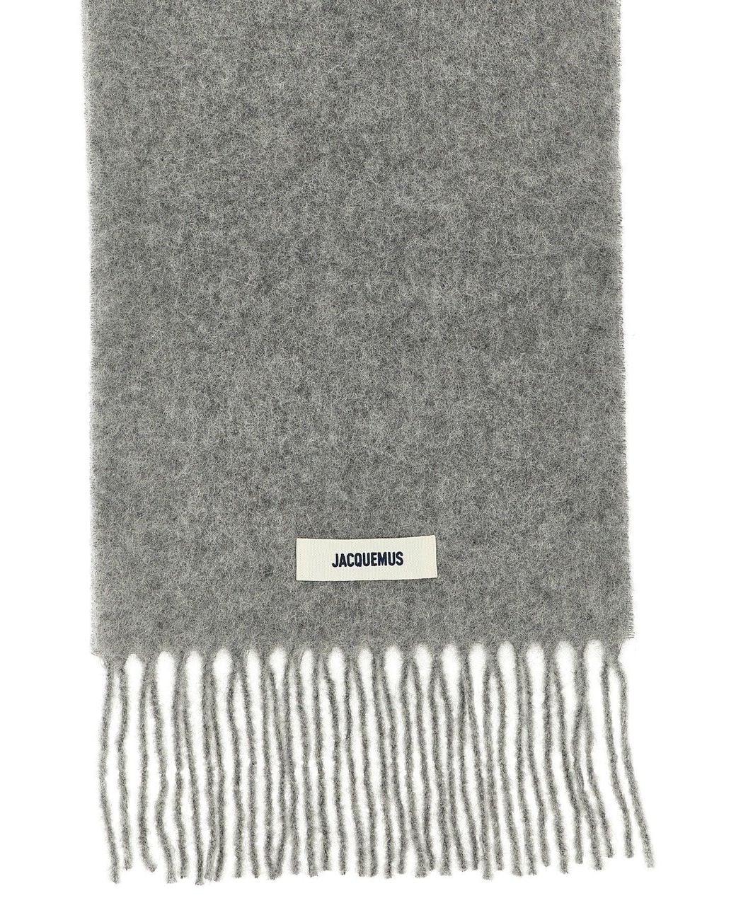 Jacquemus Gray 'L'Echarpe Carro' Scarf for men