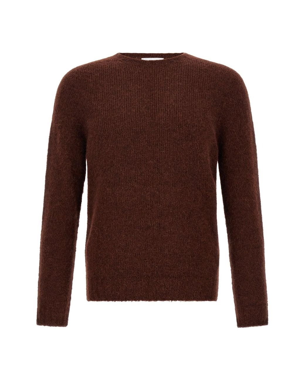 Oliver Lattughi Brown Crew-neck Sweater for men