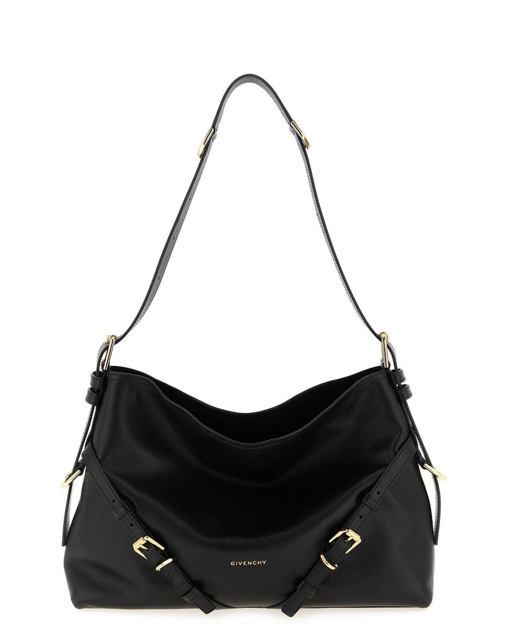 Givenchy Black Shoulder Bag With Metal Buckles