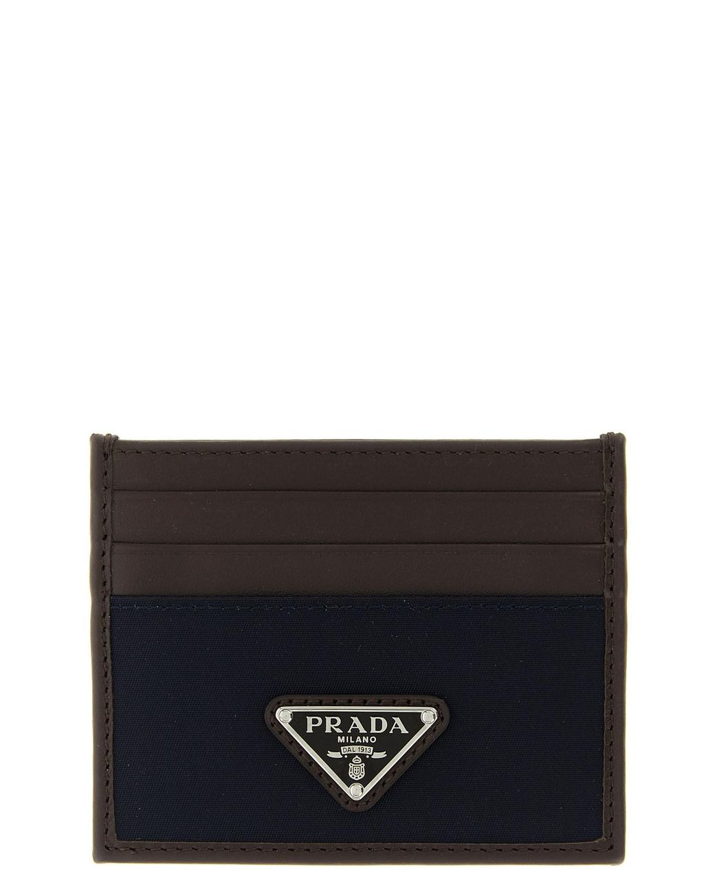 Prada Black Nylon Leather Cardholder for men