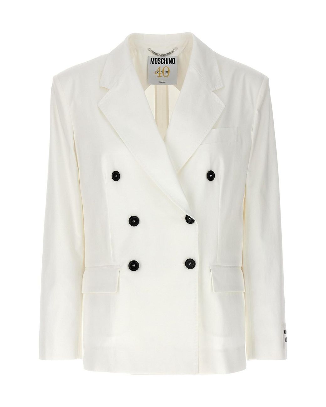 Moschino White Double-breasted Blazer