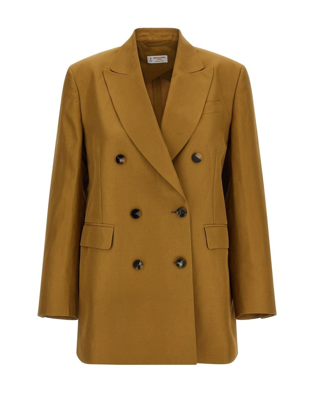 Alberto Biani Brown Double-Breasted Blazer