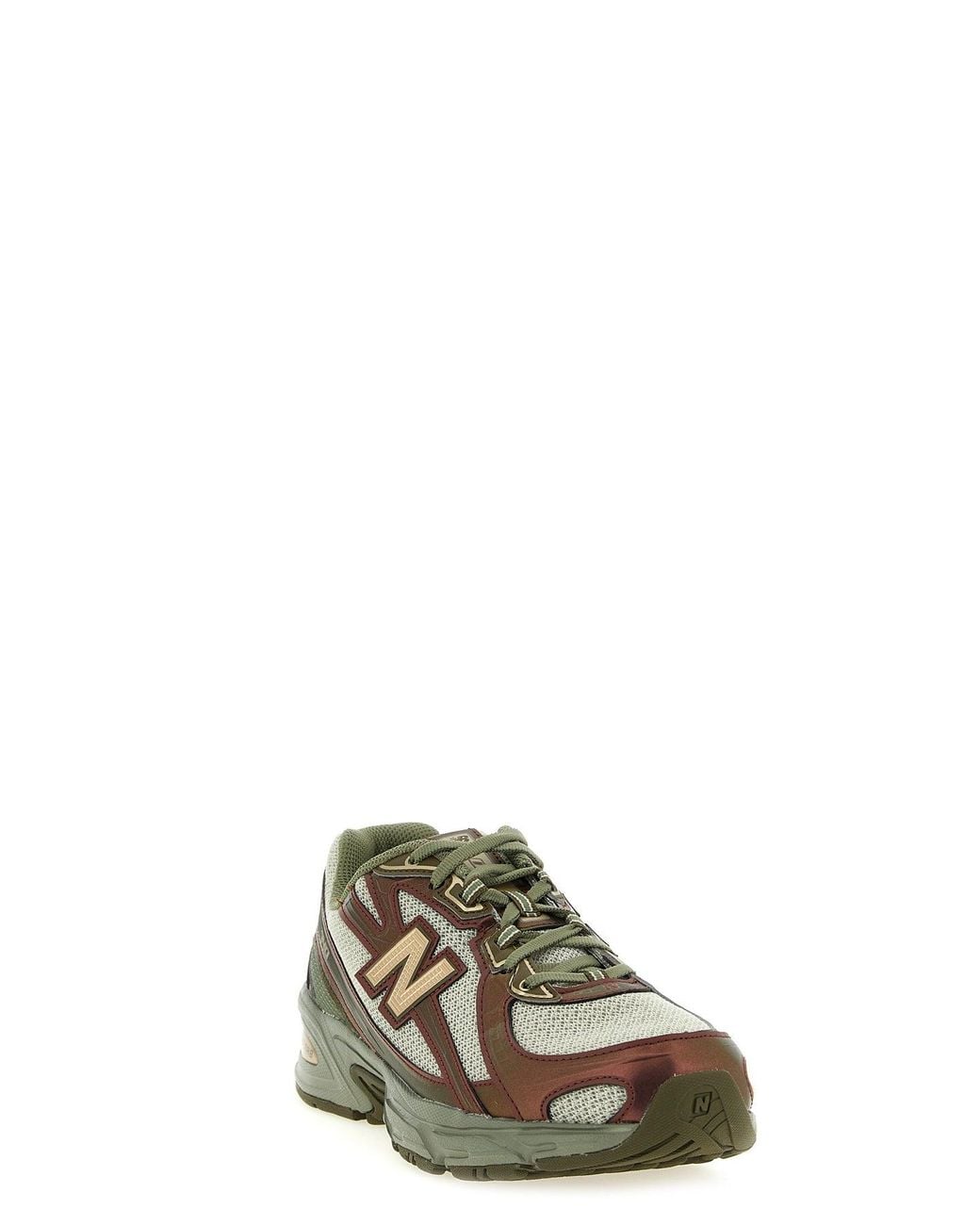New Balance Brown 740 Sneaker With Metallic Accents