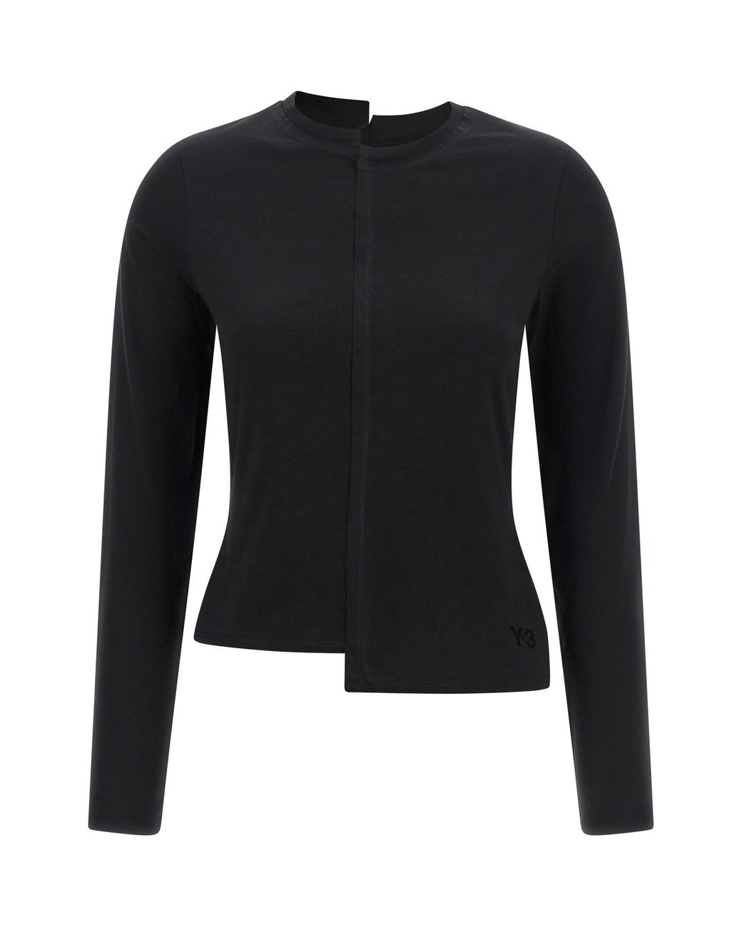 Y-3 Black Asymmetric T-shirt
