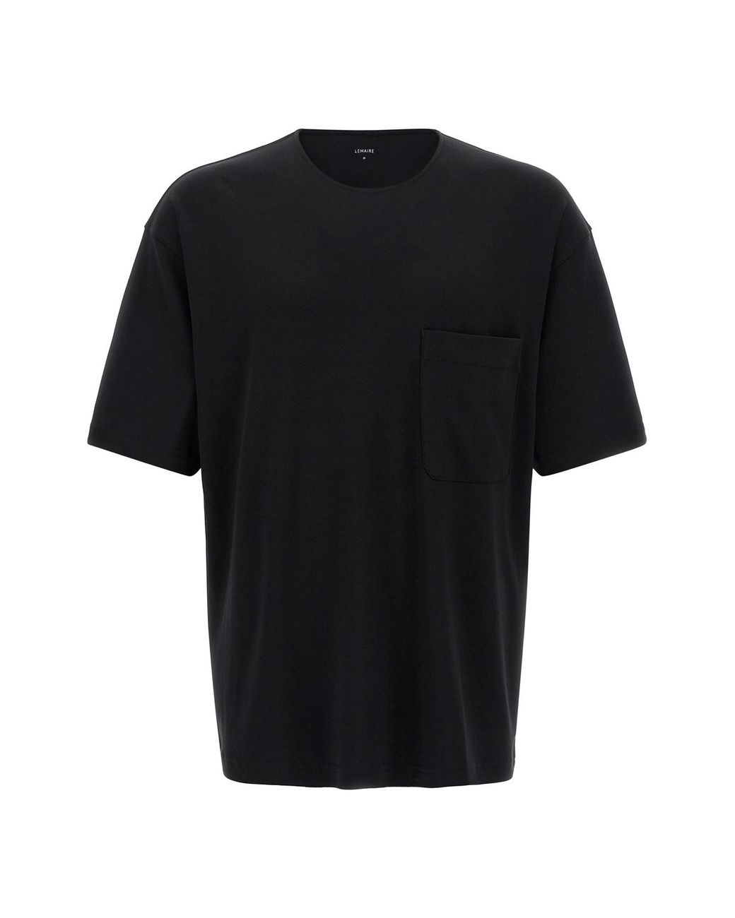 Lemaire Black Cotton And Silk T-shirt for men