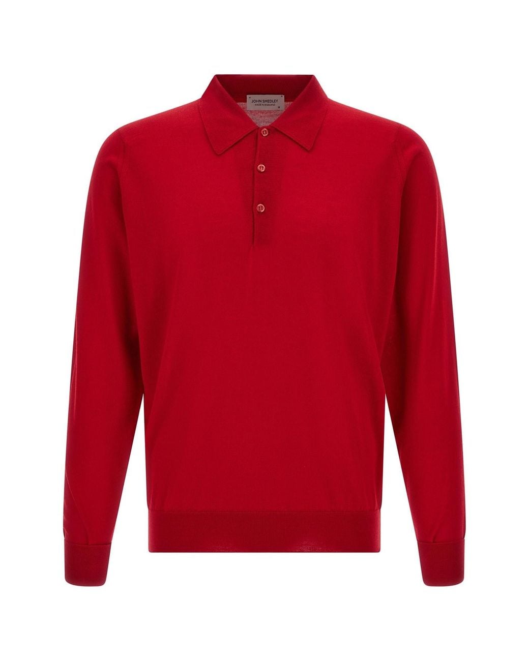 John Smedley Red 'Dorset' Polo Shirt for men
