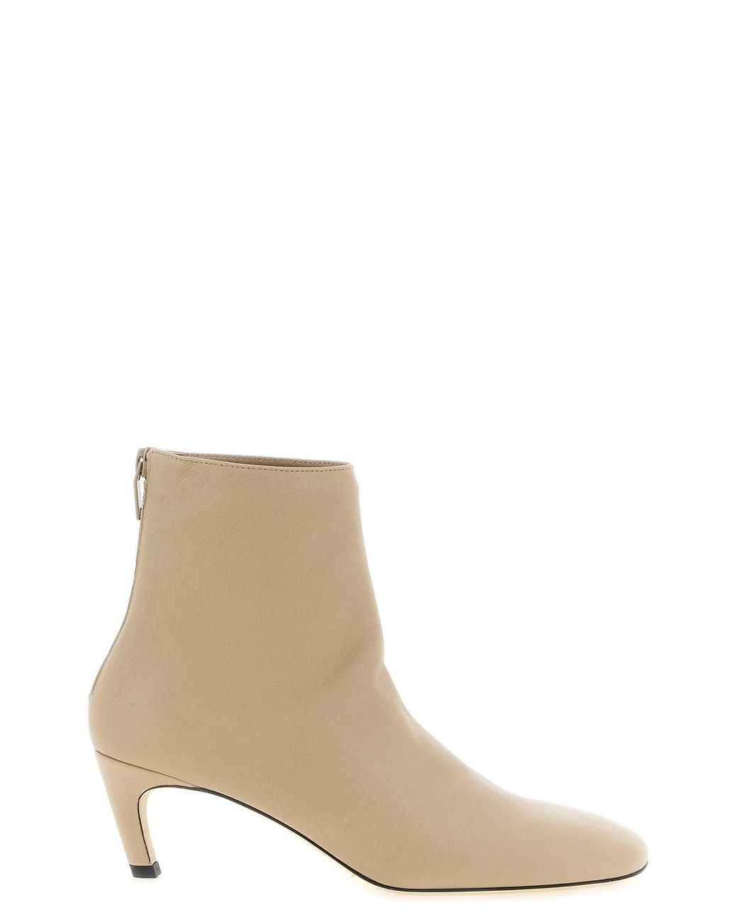 Totême White Nappa Ankle Boots