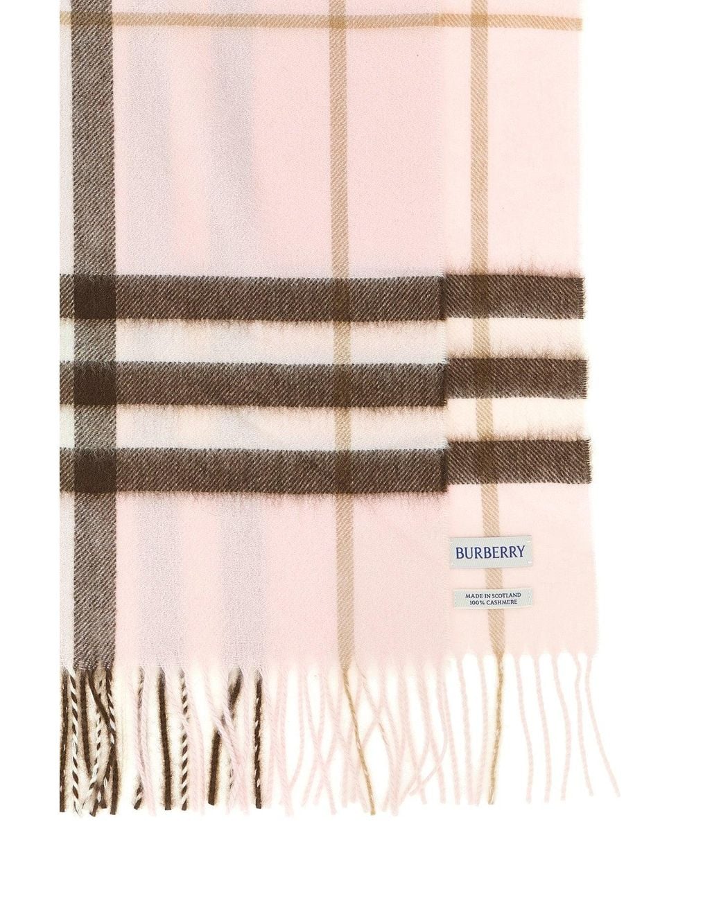 Sciarpa Cashmere Check di Burberry in Natural