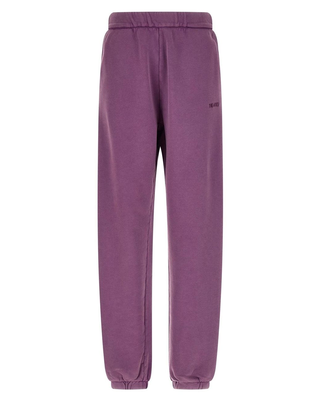 The Attico Purple Logo Embroidery Joggers