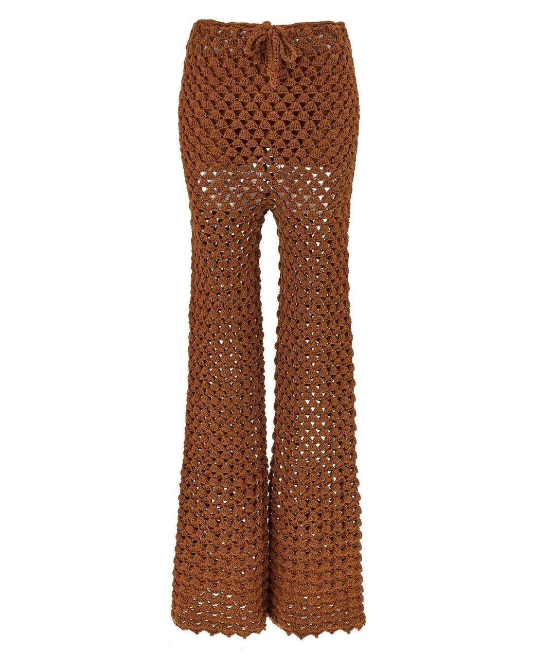 Ermanno Scervino Brown Trousers 'Crochet'