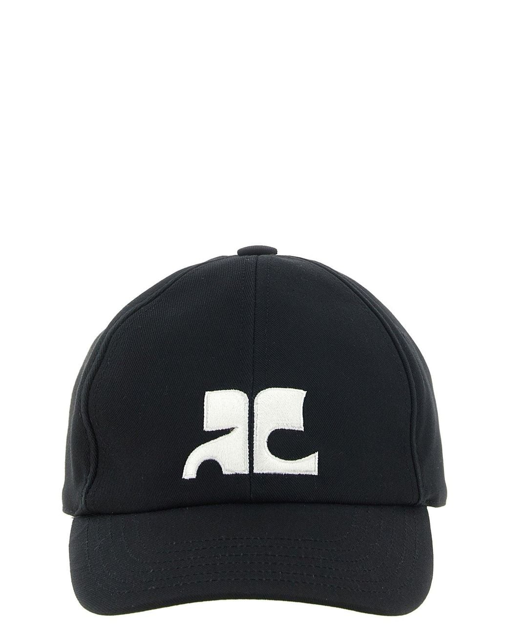 Courreges Blue Ac Logo Cotton Cap