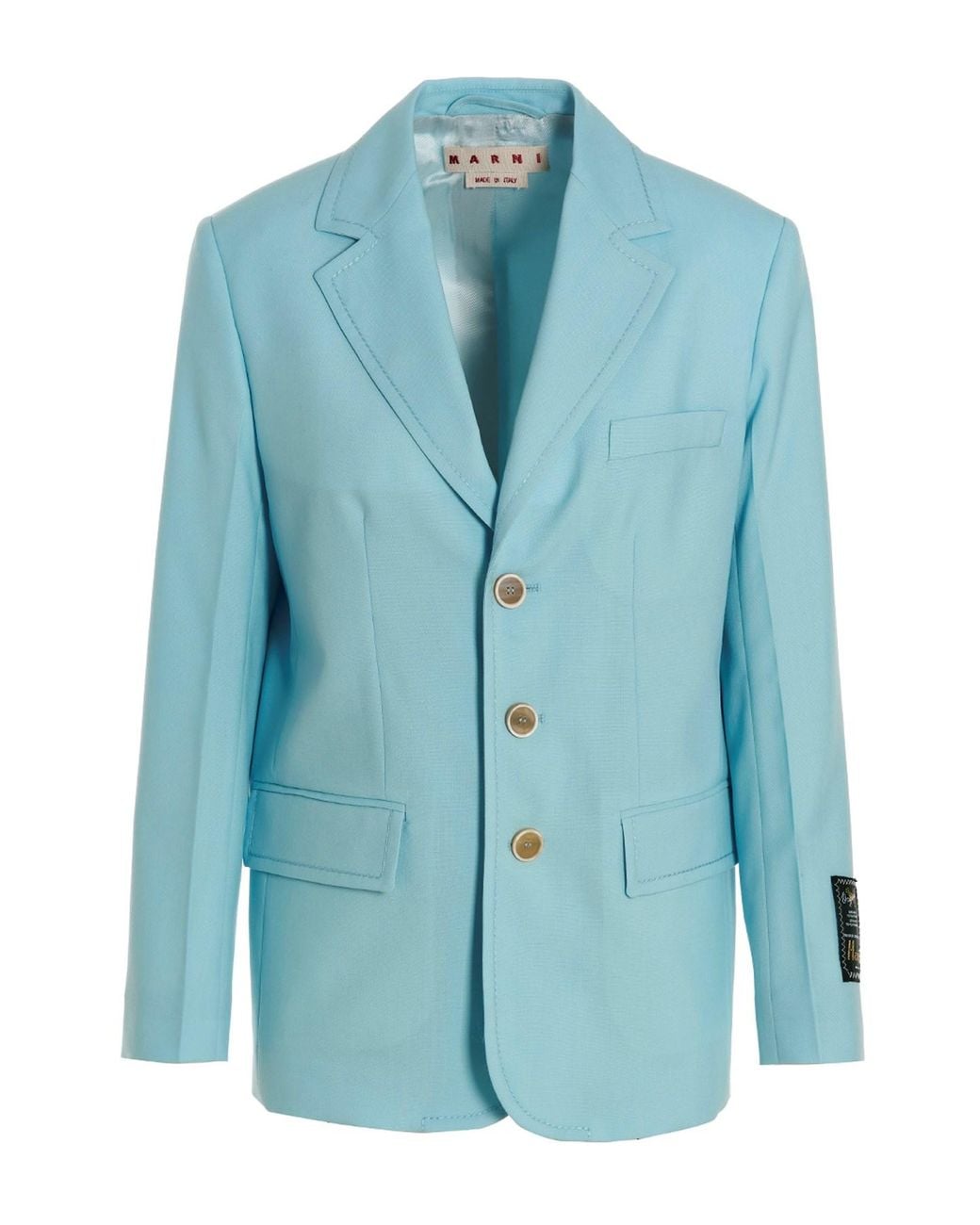 Marni Blue Single-breasted Blazer Jacket
