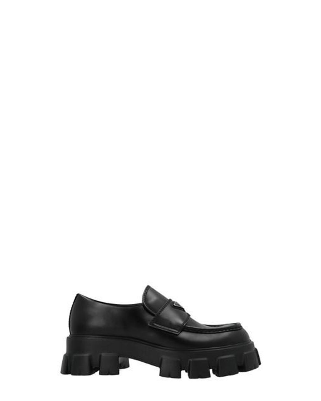 Prada 'monolith' Loafers in Black for Men | Lyst