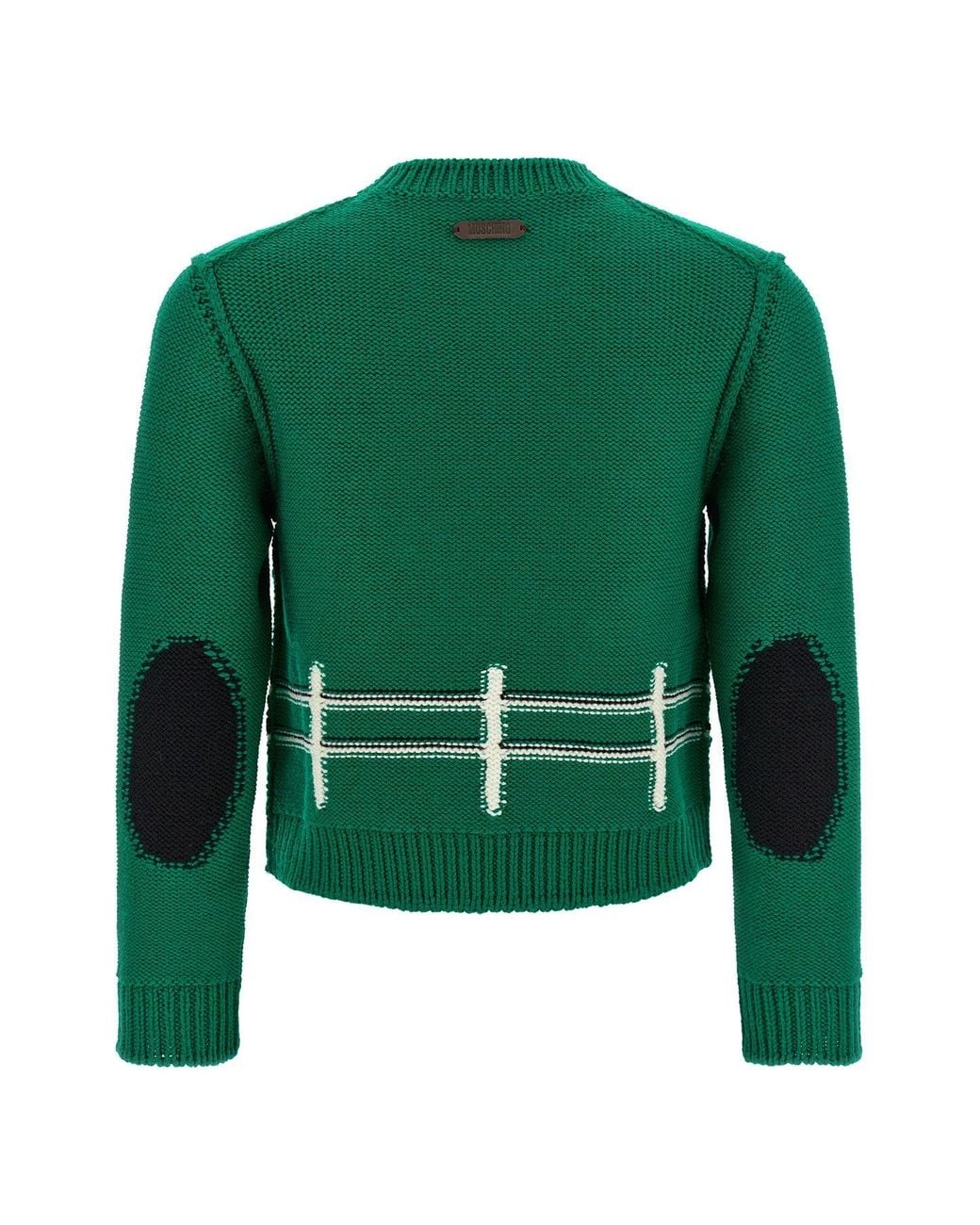 Moschino Green Extra-Fine Wool Knit Sweater
