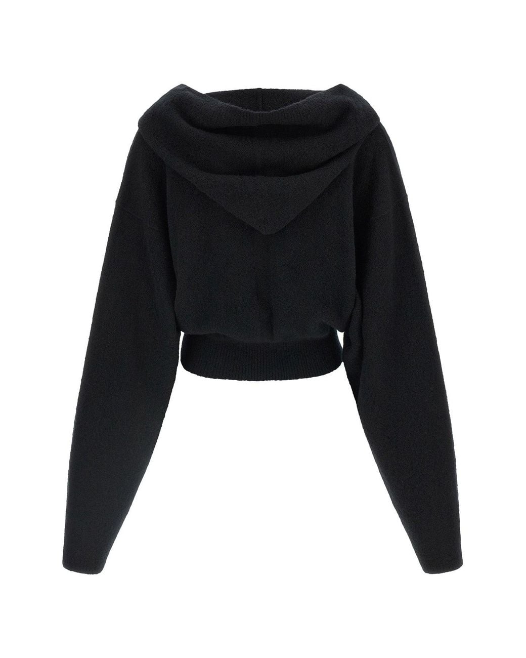 Rick Owens Black 'Tower Pull' Hooded Sweatshirt