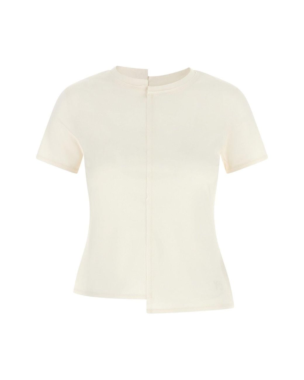 Y-3 White T-Shirt With Asymmetrical Seam