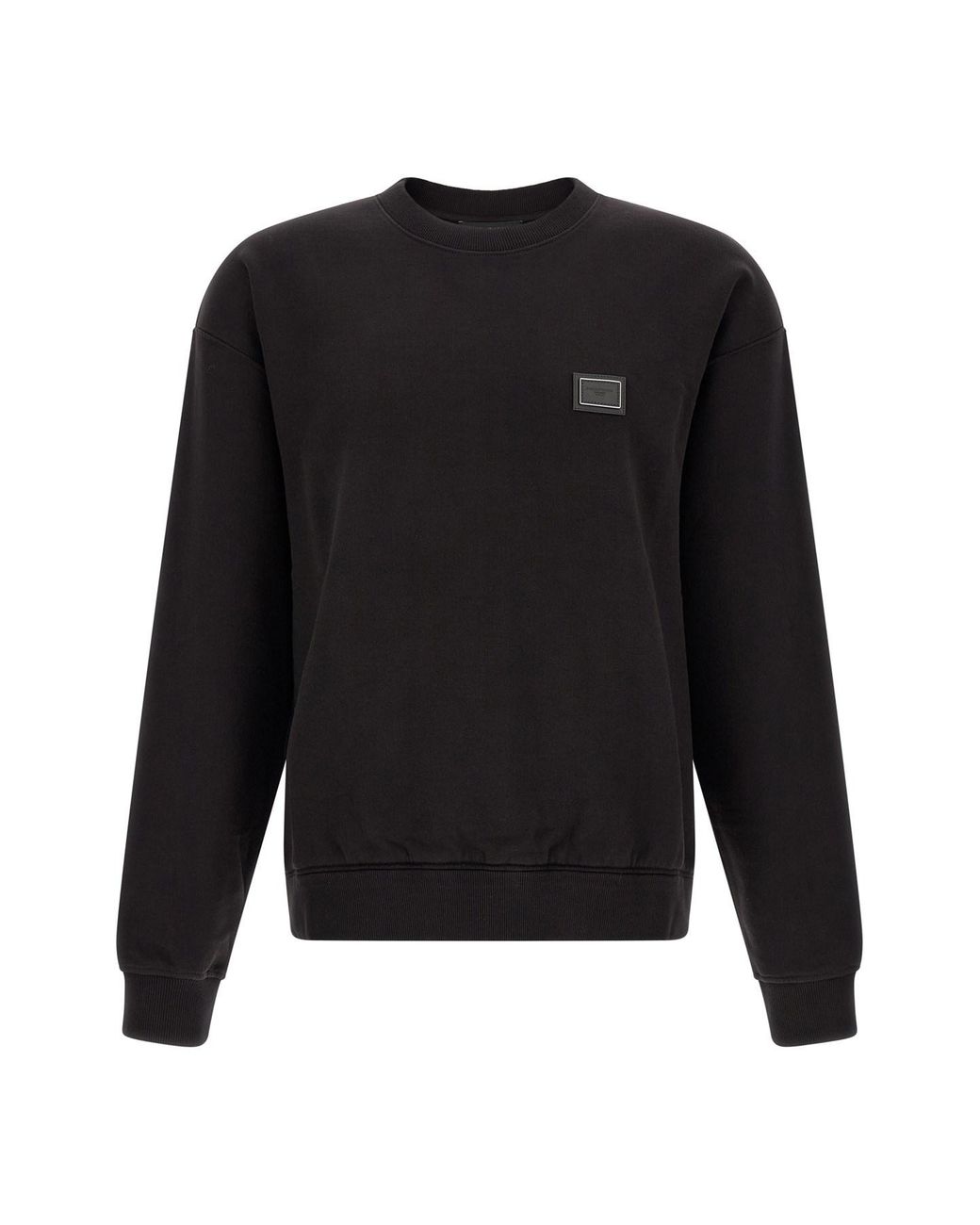Dolce & Gabbana Black Logo Plaque Sweatshirt for men