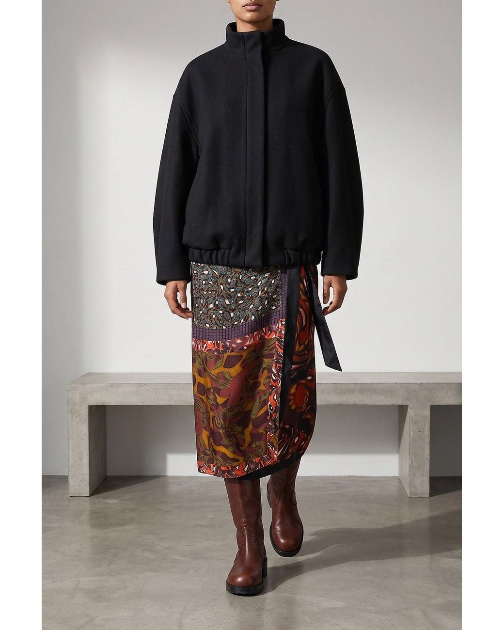 Dries Van Noten Black The 'Voles' Bomber Jacket