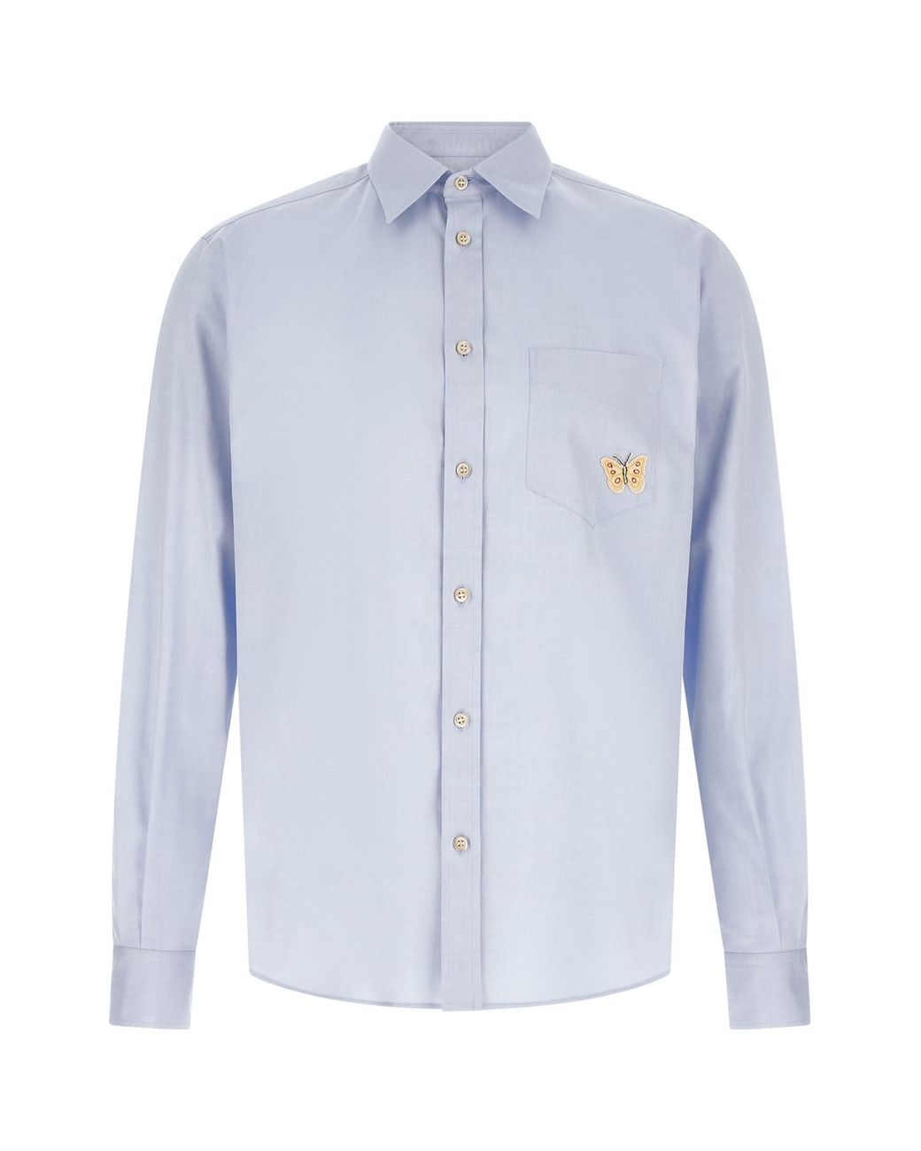 Valentino Garavani Blue Oxford 'butterfly' Shirt for men