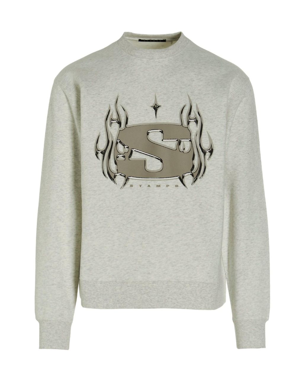 Stampd White 'chrome Flame' Sweatshirt for men