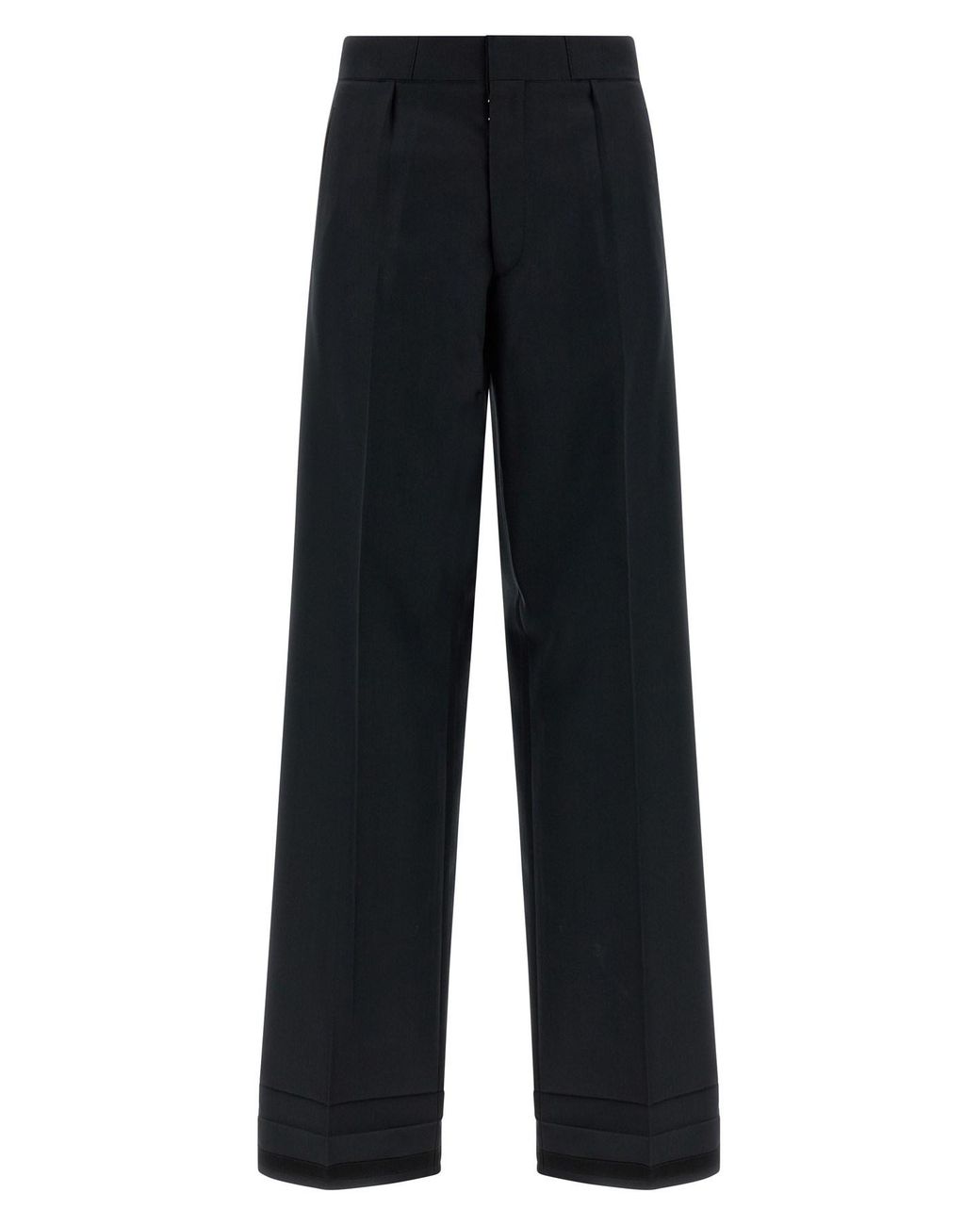 Maison Margiela Blue Herringbone Trousers