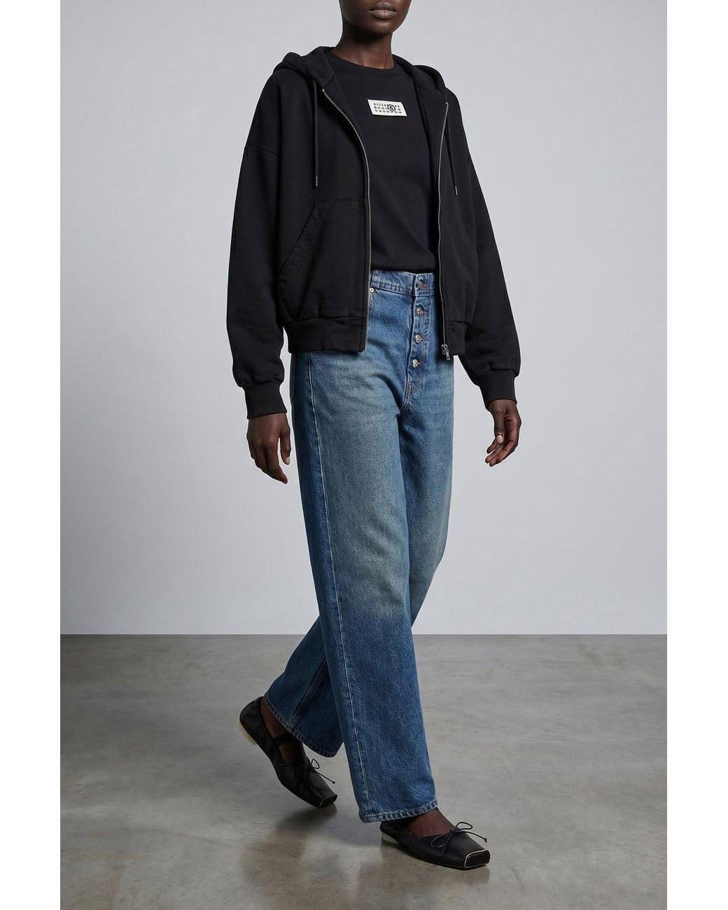MM6 by Maison Margiela Black 'Trompe L'Oeil' Hoodie