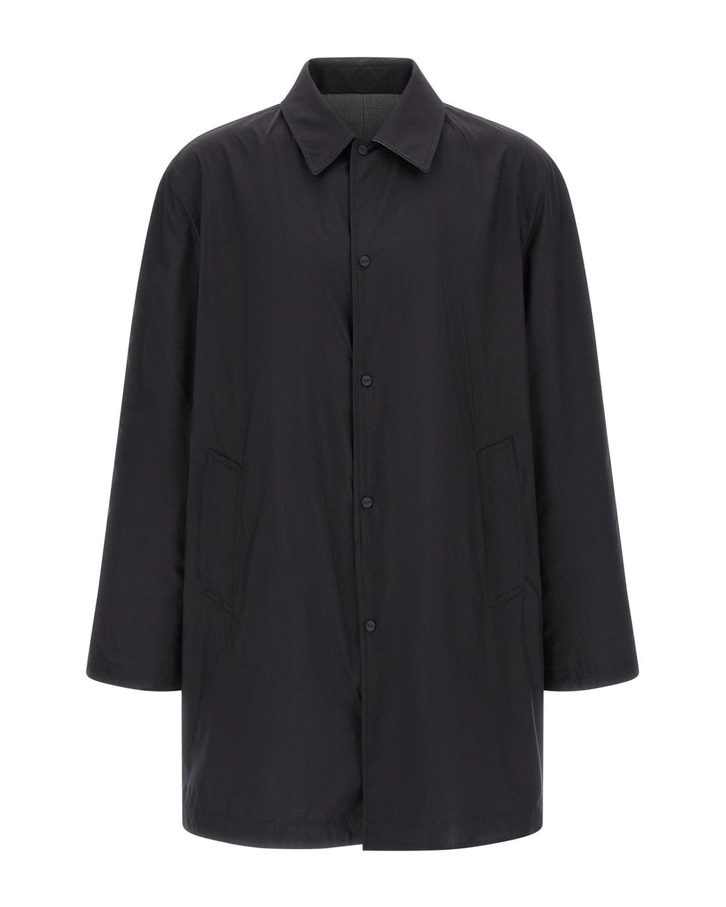 Herno Gray Reversible Jacket With Logo Buttons for men