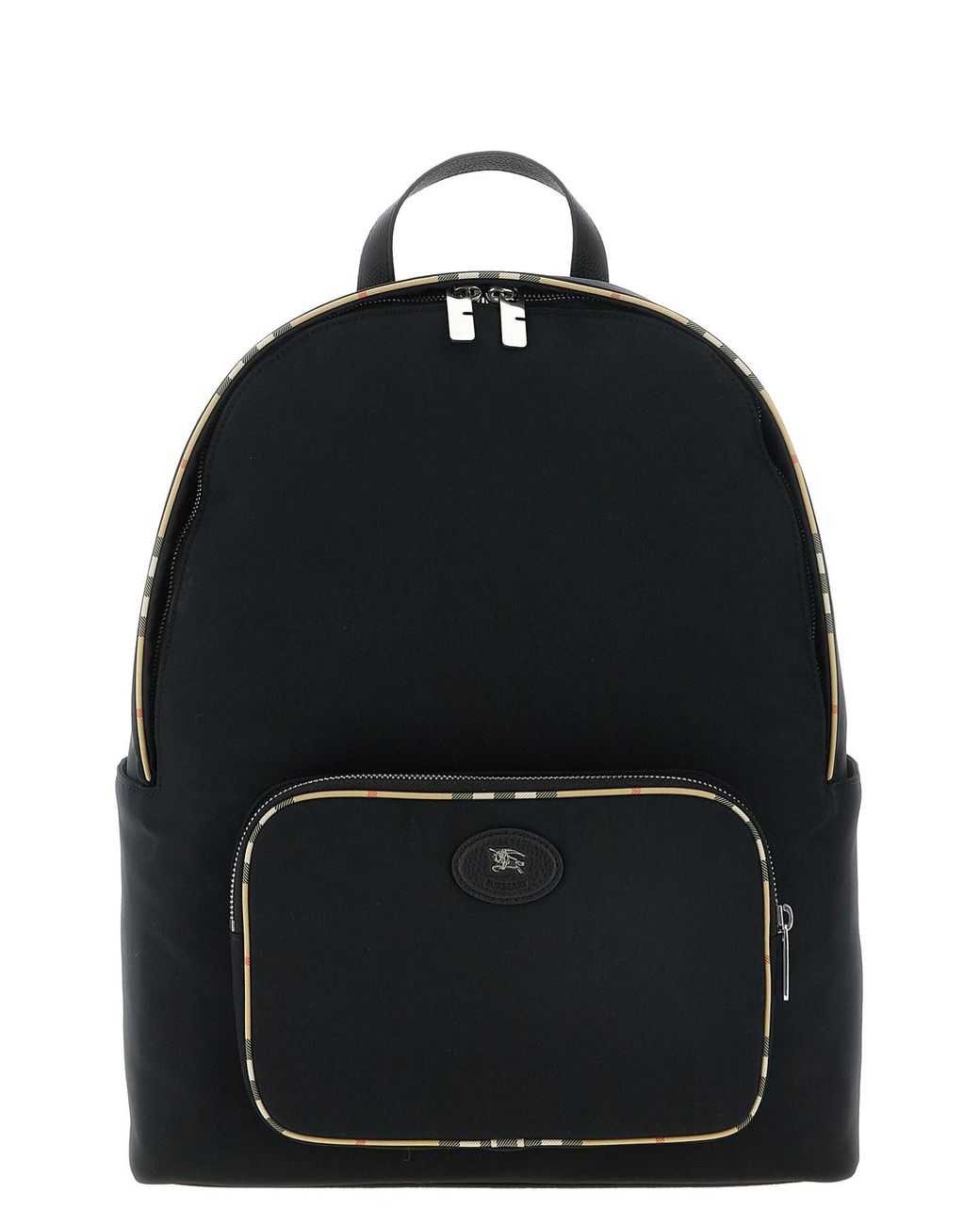 Burberry Black Check Backpack for men