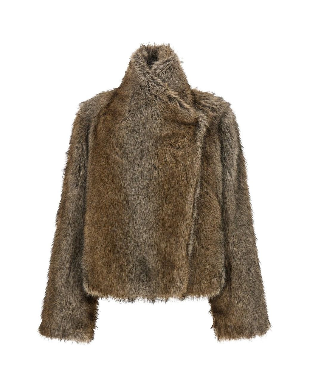 BB COUTURE Brown 'Brigitte First' Faux Shearling Jacket