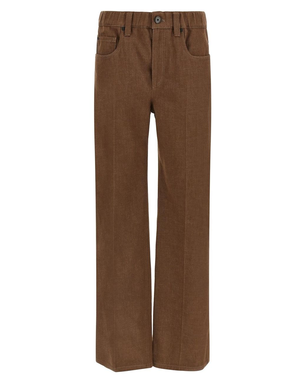 Brunello Cucinelli Brown 'the Contemporary Pull-on' Jeans