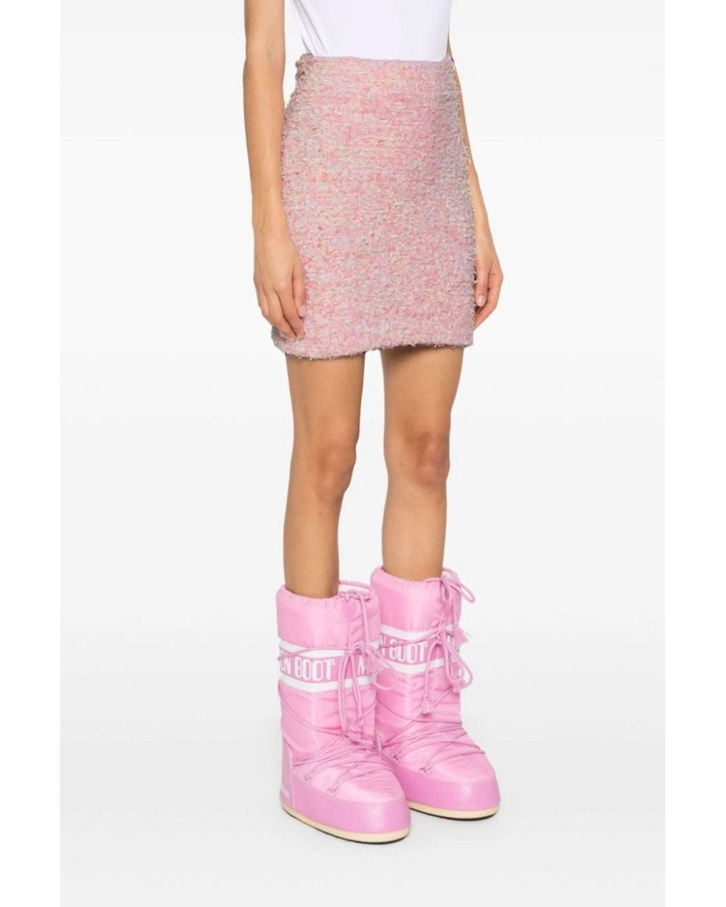 Balenciaga Pink Tweed Mini Skirt