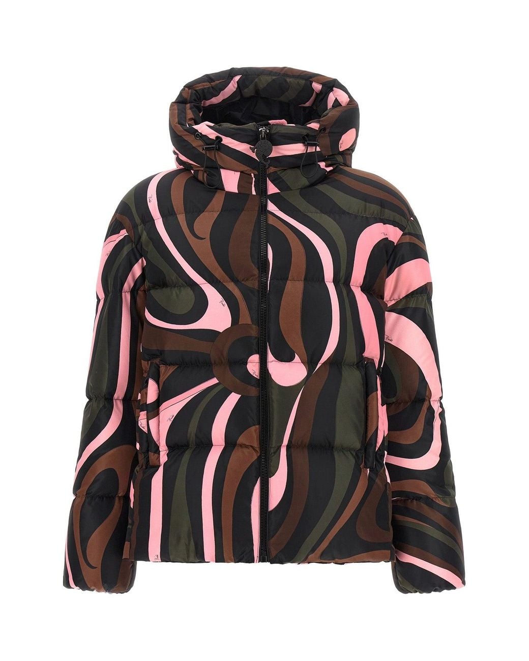 Emilio Pucci Black 'Marmo' Puffer Jacket