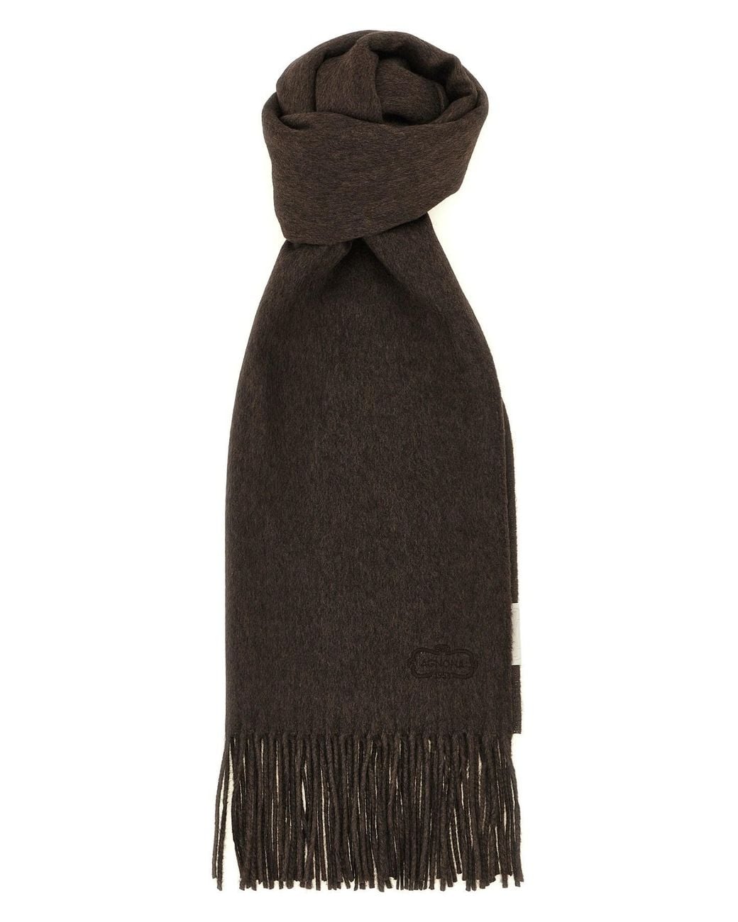 Agnona Black Scarf With Fringes