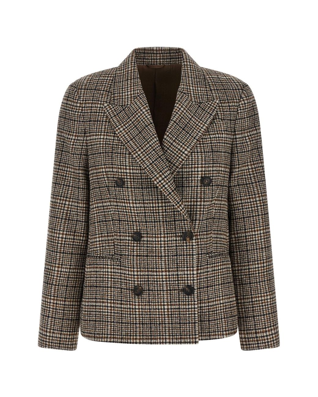 Brunello Cucinelli Brown Double-breasted Blazer