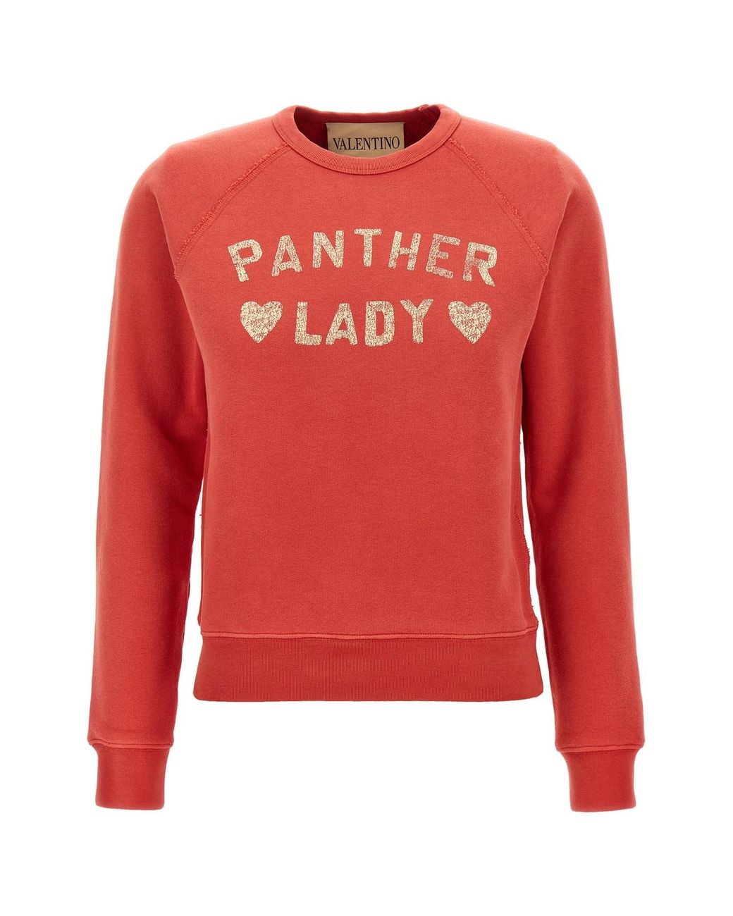 Valentino Garavani Red 'panther Lady' Sweatshirt