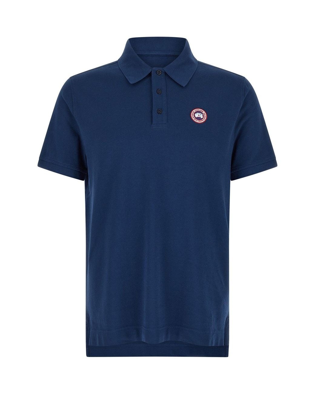 Canada Goose Blue Polo With Logo Patch for men