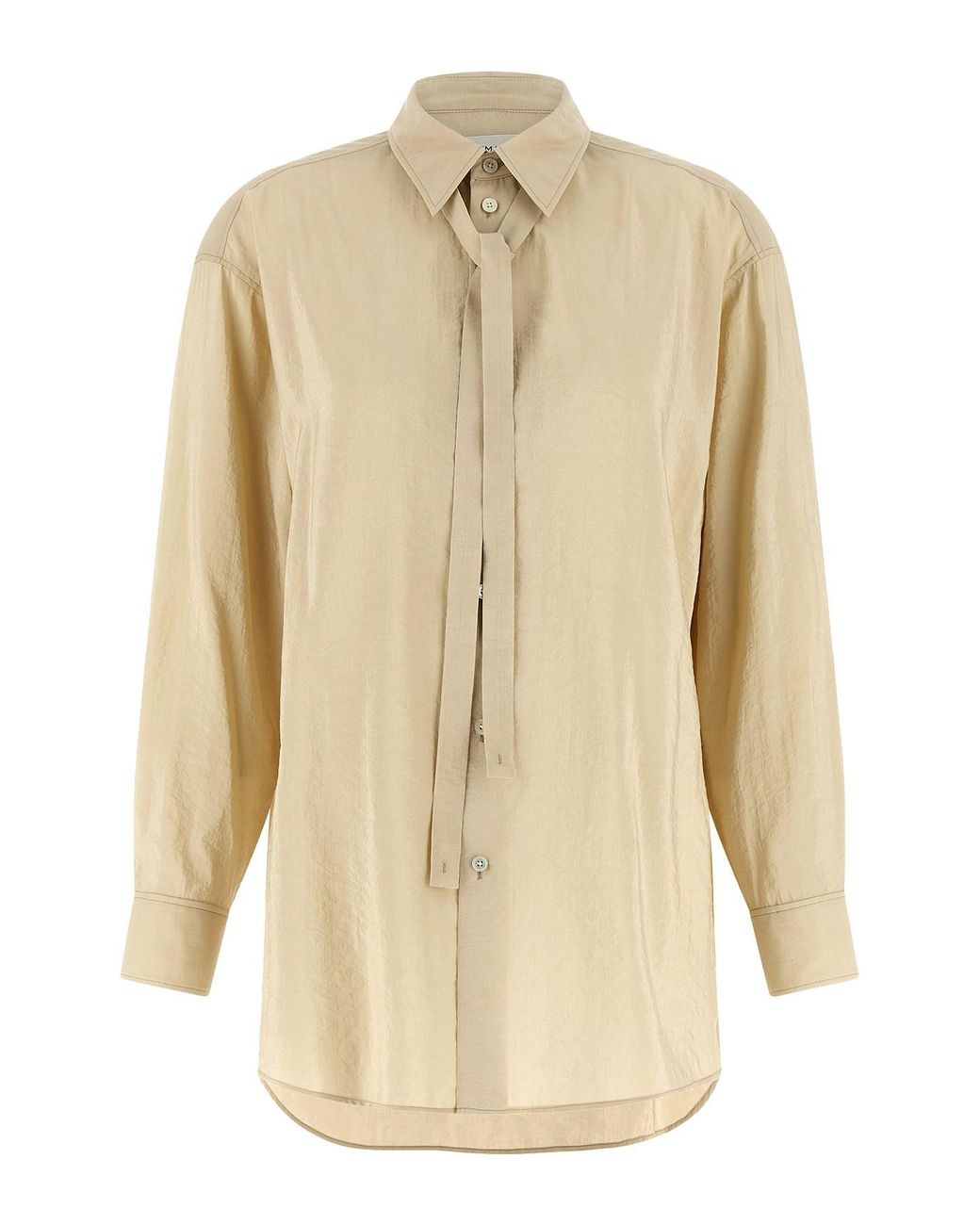 Camicia Dettaglio Cravatta di Lemaire in Natural