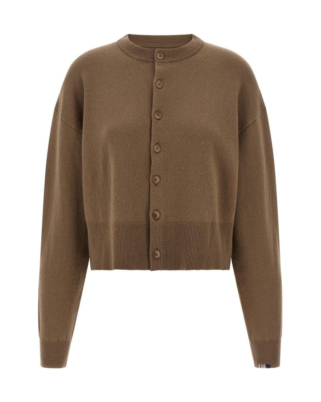 Extreme Cashmere Brown N°170 Chou Cardigan With Embroidered Detail