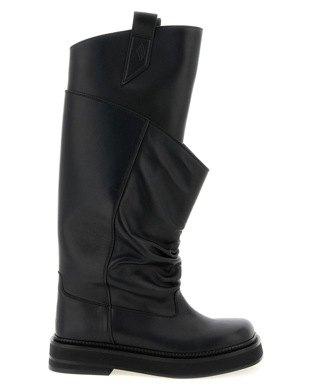 The Attico Black 'Robin Passeggiata' Combat Boots