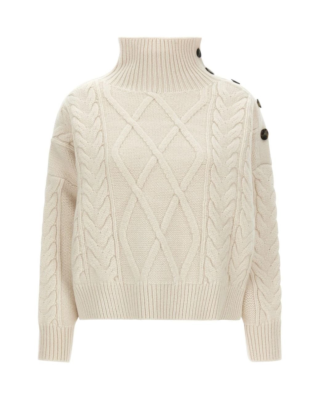 Yves Salomon Natural Braided Sweater