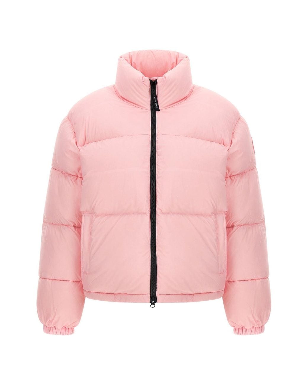 Canada Goose Pink Puffer Jacket With Tonal Logo Patch