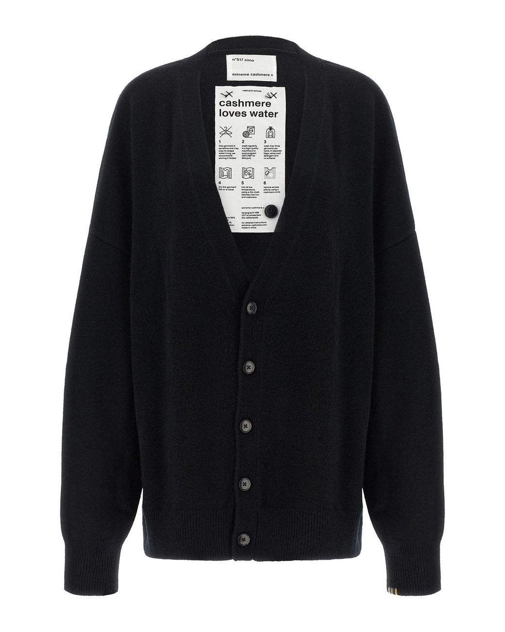 Extreme Cashmere Black 'n°517 Simo' Cardigan