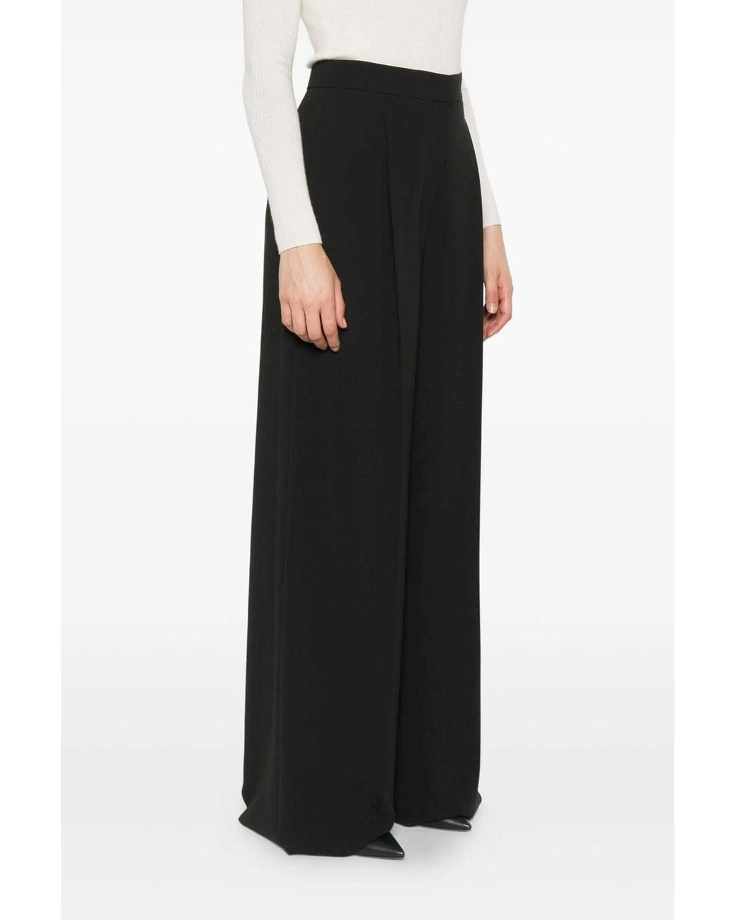 Max Mara Black Trousers 'Laccato'