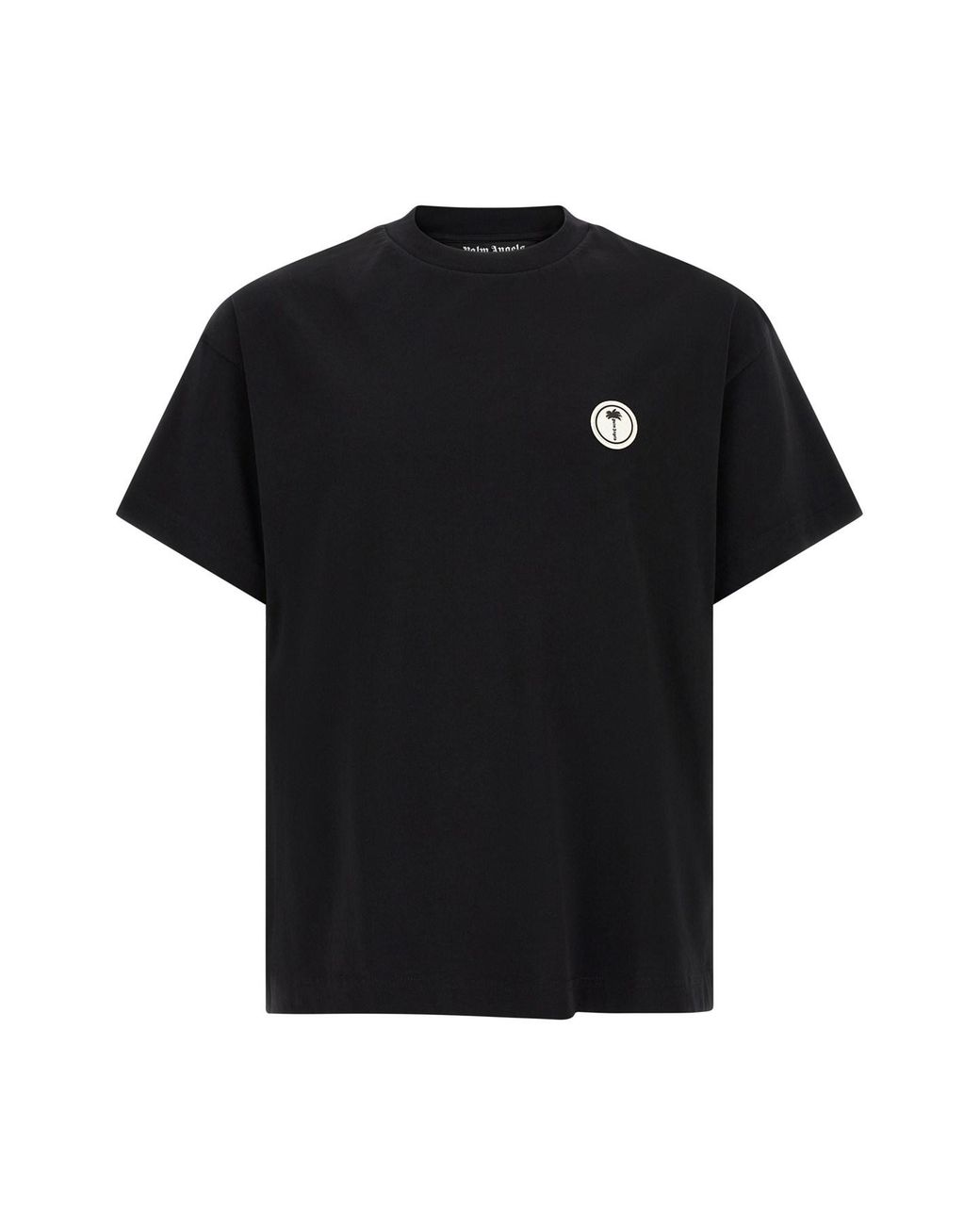 Palm Angels Black Logo Patch T-shirt for men